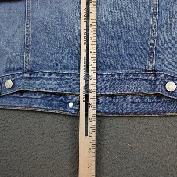 Gap 1969 Jacket Womens XL Blue Denim Sherpa Lined Trucker Bomber Western - Picture 10 of 11